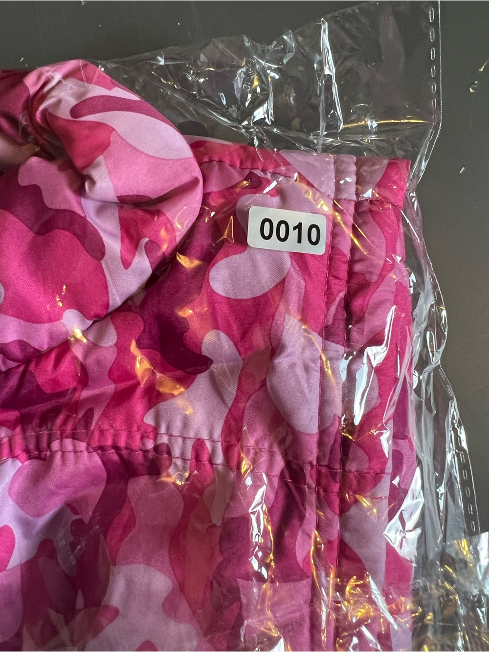lei Pink Camouflage Puffer Vest with Purple Trim - Picture 5 of 5